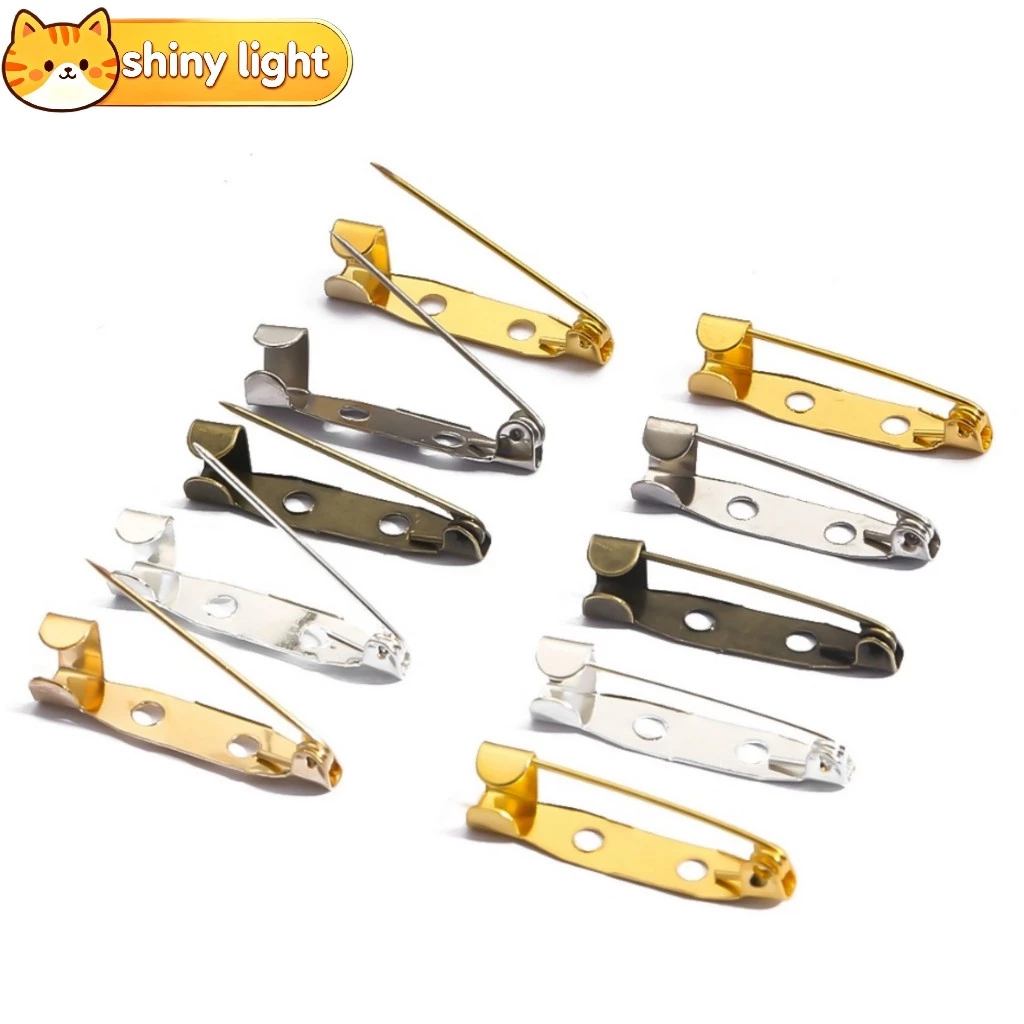 เข็มกลัดแบนมีรู อุปกรณ์ DIY ทำเข็มกลัด เข็มกลัดดอกไม้ วัสดุงานแฮนด์เมด เครื่องประดับ