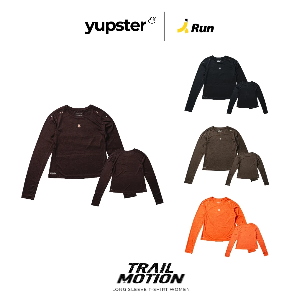 yupster Women's Trail Motion Running Long Sleeves เสื้อวิ่งของผู้หญิง แขนยาว รุ่นเทรลโมชั่น