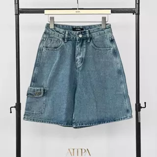 ATIPA - Edge Cargo Short Denim (#AA6015) | กางเกงยีนส์ ขาสั้น ทรงคาร์โก้