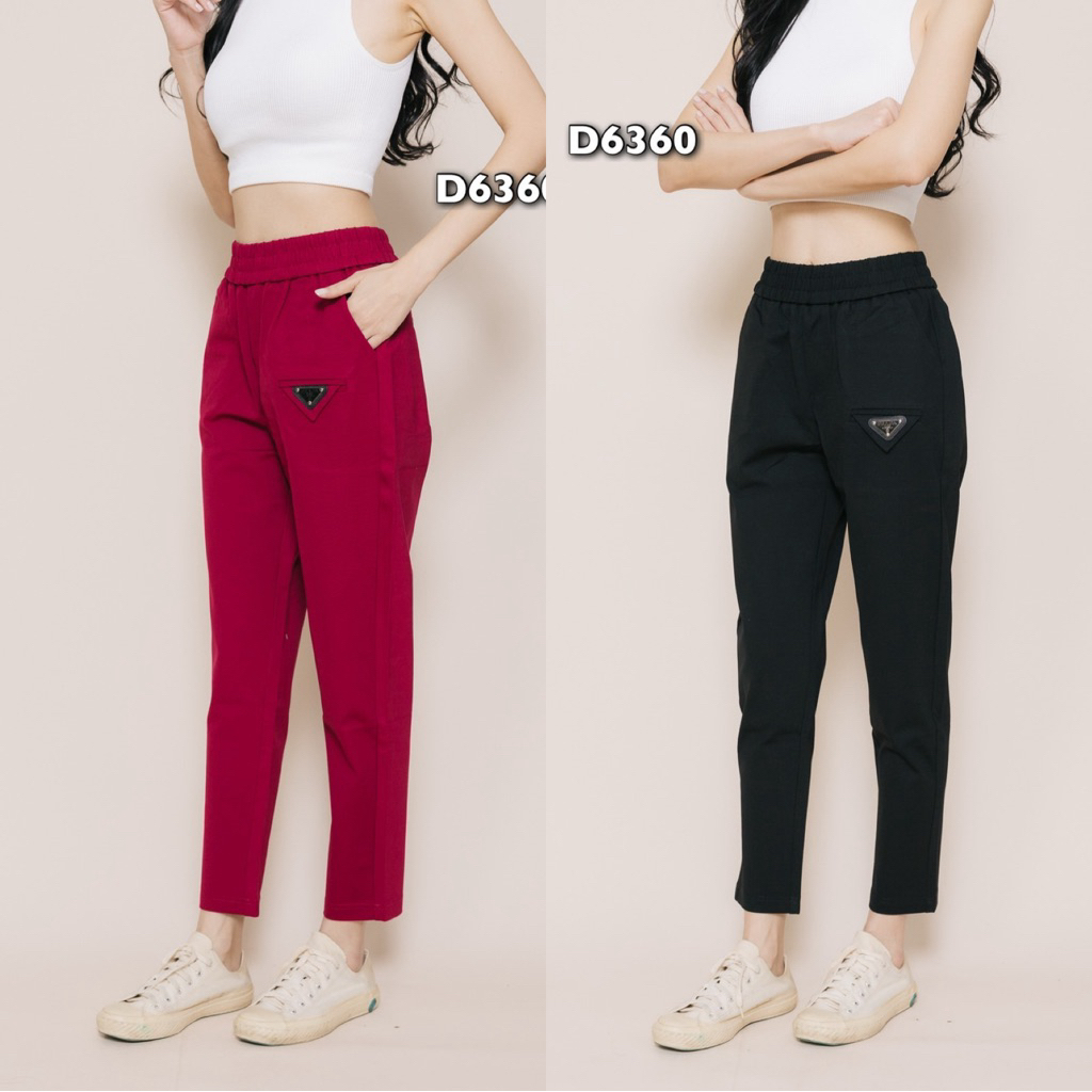 6360  กางเกงทรงวอร์มขายาว มี 4 สี