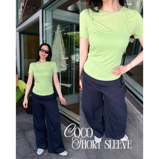 UIUI | แขนสั้น COCO SHORTSLEEVE SET เสื้อแขนสั้น + เสื้อสายเดี่ยว ผ้าซีทรู