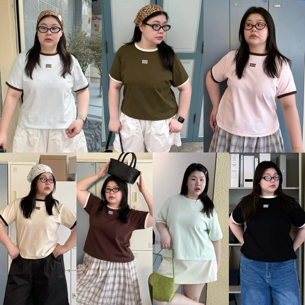Ringer Tee (ผ้า Extrasoft) เสื้อยืดแต่งขอบ Wendystore19
