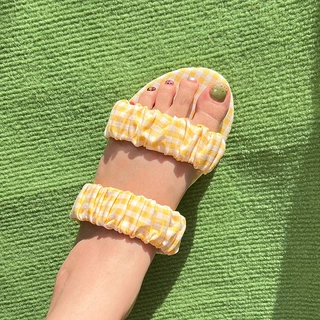 [รุ่นใหม่] Rohmie - Puffy Slipper รองเท้าสายย่นคาดคุณภาพดี น้ำหนักเบาและใส่สบายมาก ซักได้ โดนน้ำได้ ผลิตโดยคนไทยทุกคู่