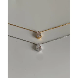 สร้อยสเตนเลสสตีล nickle free, water proof กันน้ำ HER OBJECTIVE_HER AMORE CLASSIC DROP PENDANT NECKLACE