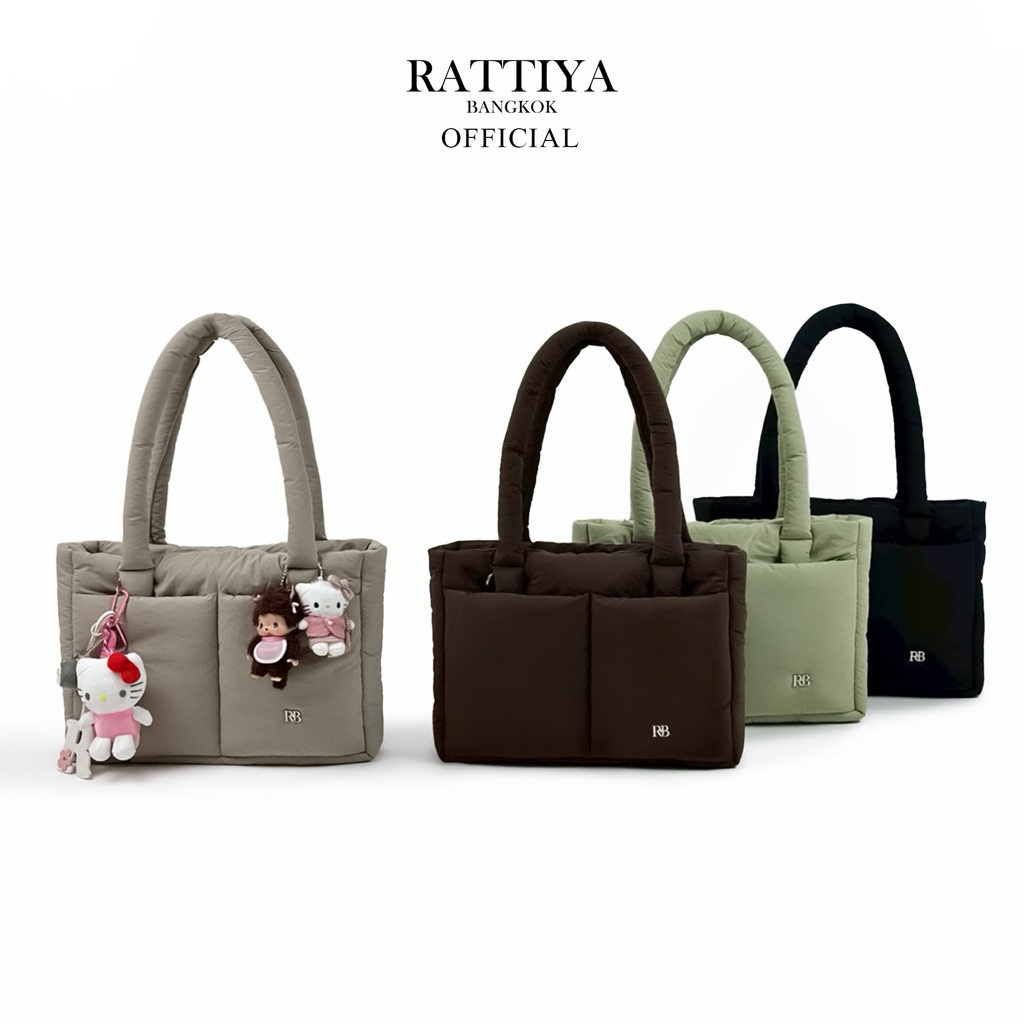 [RATTIYA BANGKOK]  Everyday Puffy Crinkle Nylon / 4 colors กระเป๋านุ่มนิ่ม น้ำหนักเบา ผ้ากันน้ำ สะพา