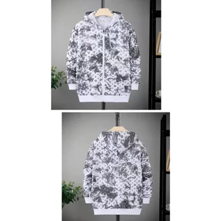 (ผ้าใยฝ้าย ส่งสินค้าเร็ว) เสื้อคลุมฤดูหนาว ติดเทรนด์ เสื้อแจ็คเก็ตมีฮู้ด เสื้อกันหนาว เนื้อหนานุ่ม สกรีนลายแน่น