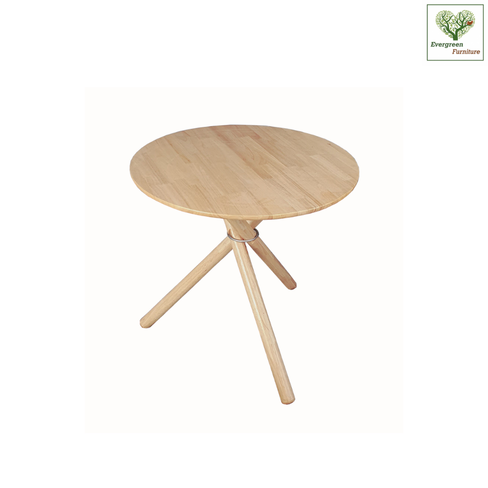 Evergreen Furniture โต๊ะกลางไม้ยางพารา โต๊ะข้างโซฟา โต๊ะรับแขก T-1270-F/T-1270-2F ( มี 2 สีให้เลือก )