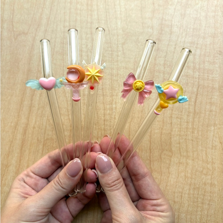 BON BON projects - Sailormoon long straw - หลอดแก้วชนิดยาวลายเซเลอมูน