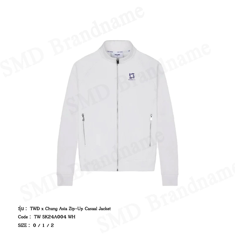 Team Wang เสื้อแจ็คเก็ตแขนยาวผู้หญิง รุ่น TWD x Chung Asia Zip-Up Casual Jacket Code: TW SK24A004 WH