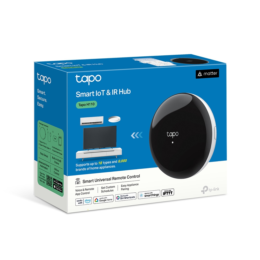 (ประกัน 2ปี) TP-Link Tapo H110 Smart IR & IoT Hub ฮับควบคุมระยะไกลอัจฉริยะ- HITECHCONNECT