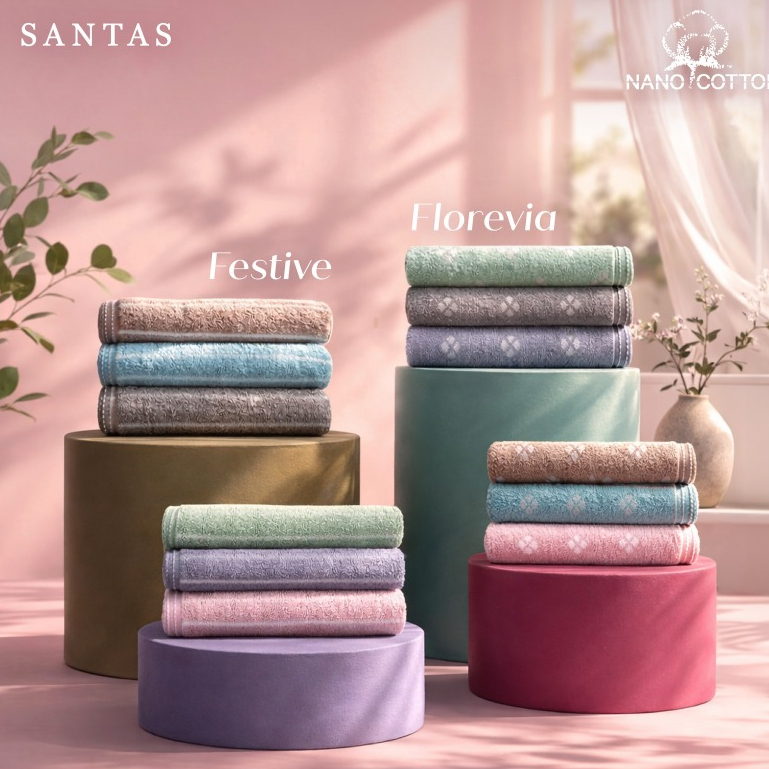 SANTAS ผ้าขนหนู รุ่น NANO COTTON FESTIVE
