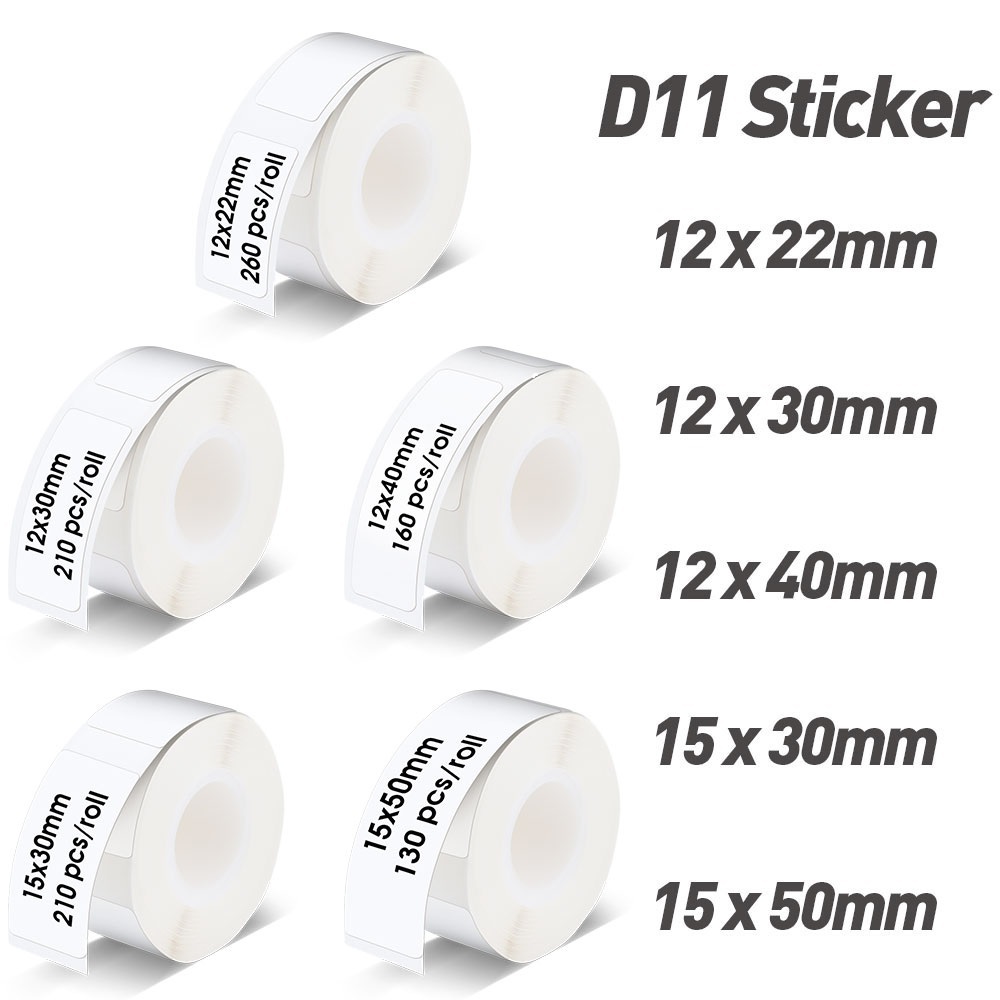 Niimbot D11 สติกเกอร์เทปฉลาก สีขาวเรืองแสง D110 D11 NIIMBOT D11 สําหรับเครื่องพิมพ์ฉลาก