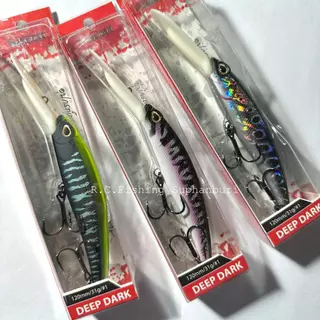 WEEBASS DEEPDARK 120 เหยื่อปลอม ลิ้นยาว ดำลึก 4.5m เบ็ด 3 ทาง #1 | Deep Diving Minnow Slow Floating 120mm 31g