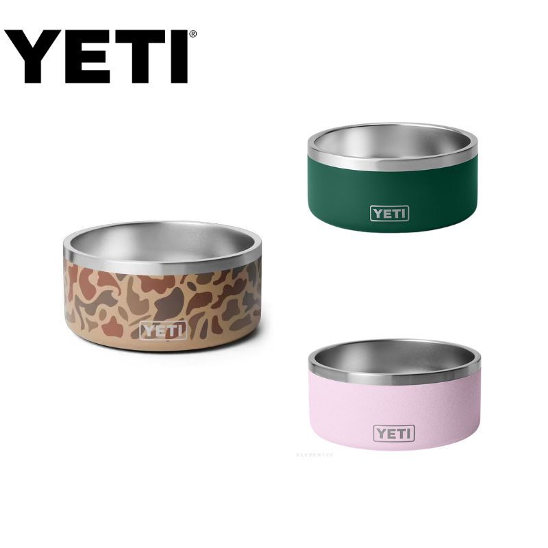 YETI ชาม BOOMER 4 & 8 Dog Bowl สำหรับสุนัข ทำจากสแตนเลส 18/8 ทนทานต่อการเจาะและสนิม ปลอดภัยสำหรับอาหารและน้ำ