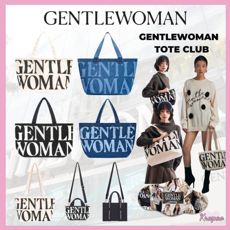 💥สินค้าลดราคาพิเศษ💥Gentlewoman Club :GW Canvas Tote Bag White/Black/Denim กระเป๋าผ้า กระเป๋าแบรนด์ไทย กระเป๋า