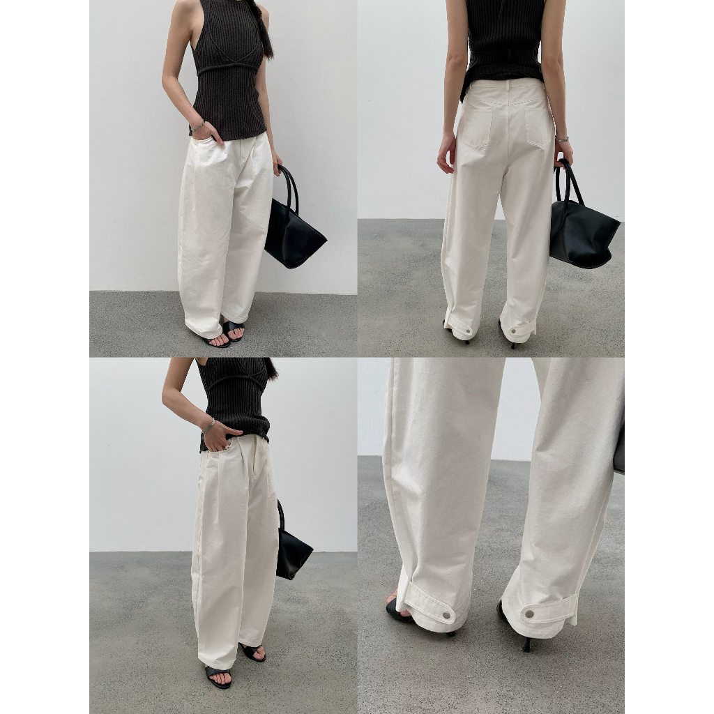 INBYIN - กางเกงขายาวกระบอกตรง WIDE LEG COTTON PANT - I3405