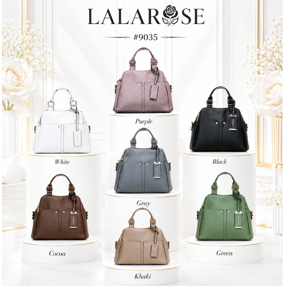 กระเป๋าสะพายข้าง แบรนด์แท้🌸LALAROSE&Amiya🌸รุ่น #9035🎀หนังนิ่ม งานดี พรีเมียมมาก ดีไซน์เรียบหรูดูแพง🌷