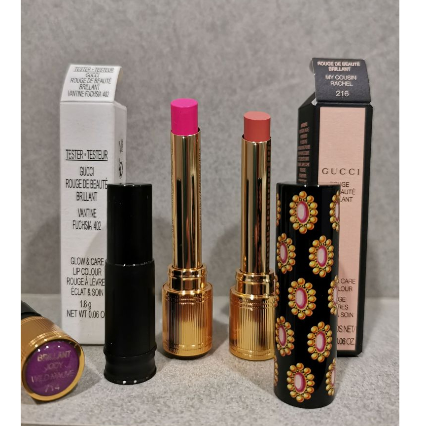 ลิปสติก กุชชี่ เนื้อครีมมี่ Gucci Rouge De Beaute Brillant Lipstick 1.8g.