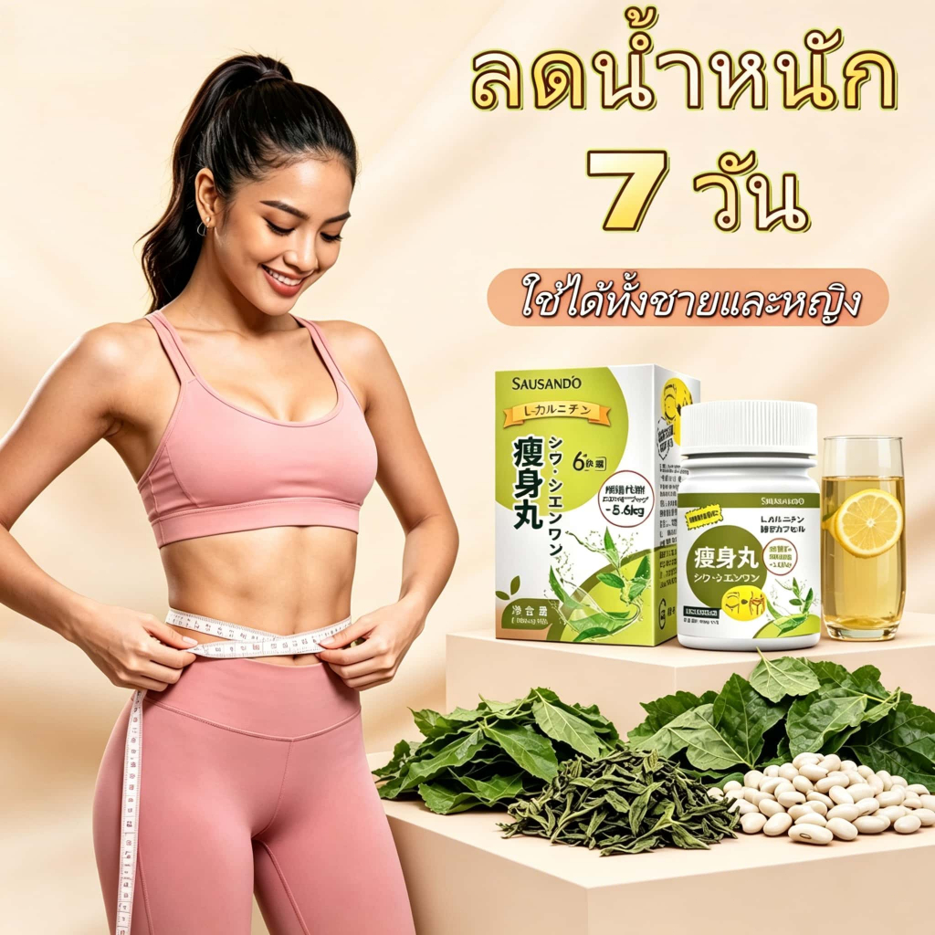 สารสกัดธรรมชาติแคปซูล SAUSANDO ควบคุมความหิว เร่งเผาผลาญ ทานก่อนอาหาร 30 นาที