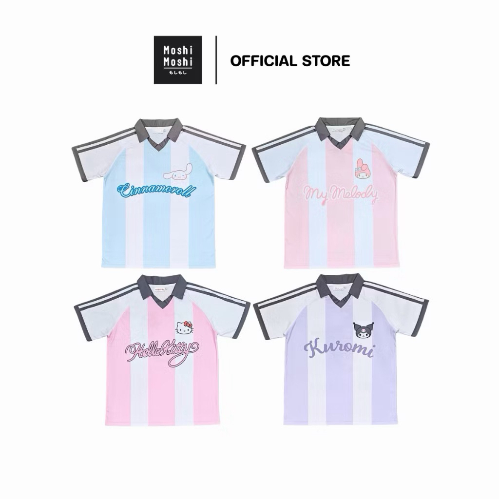 (ส่งต่อ) #2 Moshi Moshi เสื้อเจอร์ซี่ (Jersey) ลายการ์ตูน ลิขสิทธิ์แท้จากค่าย Sanrio