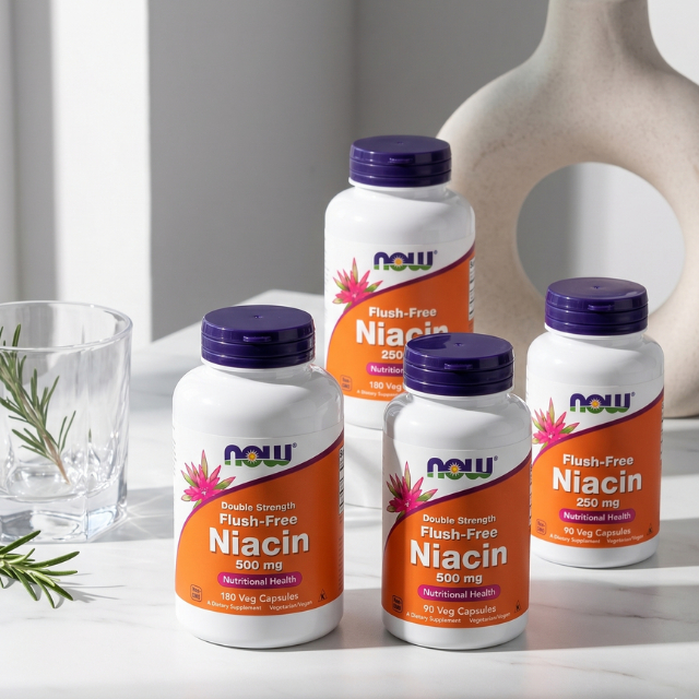 Vitamin B-3 / Niacin Flush Free 250 MG / 500 MG (Capsules) by NOW Foods