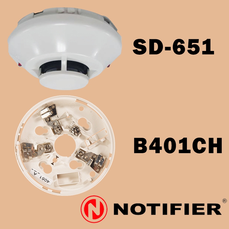 SD-651 + ฐาน (B401-NTF (B401CH)) PHOTOELECTRIC SMOKE DETECTOR ″NOTIFIER″