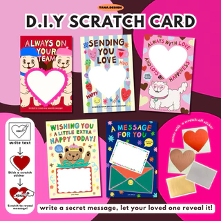 (Tana.design) D.I.Y Scratch Card /การ์ดขูดลายหัวใจ