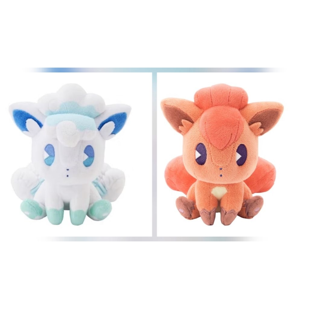 ได้ทั้งสองตัว Pokemon Saiko Soda Pop Plush Alolan Vulpix and Vulpix