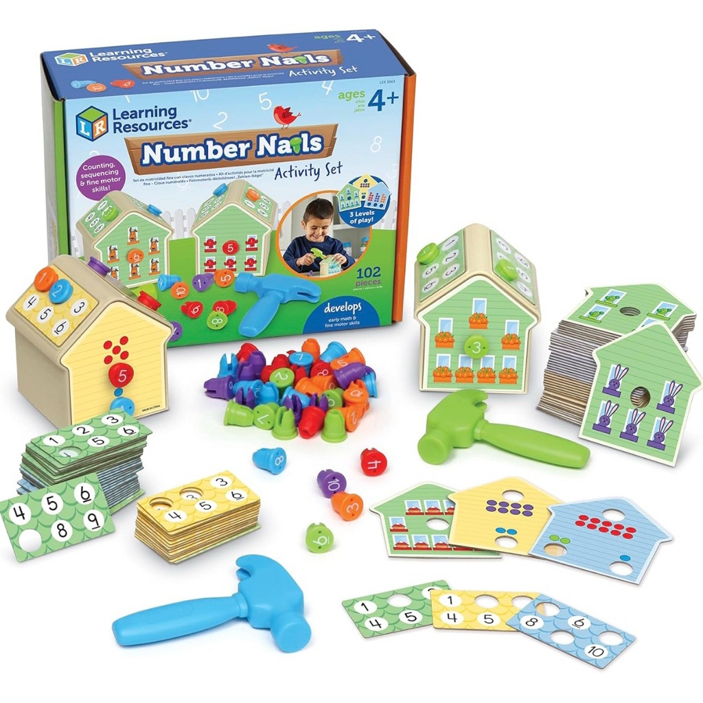 [ของแท้] Learning Resources Number Nails ตอกหมุด ของเล่นเสริมพัฒนาการ ฝึกกล้ามเนื้อมัดเล็ก ฝึกนับเลขคณิตศาสตร์ เด็ก 4+