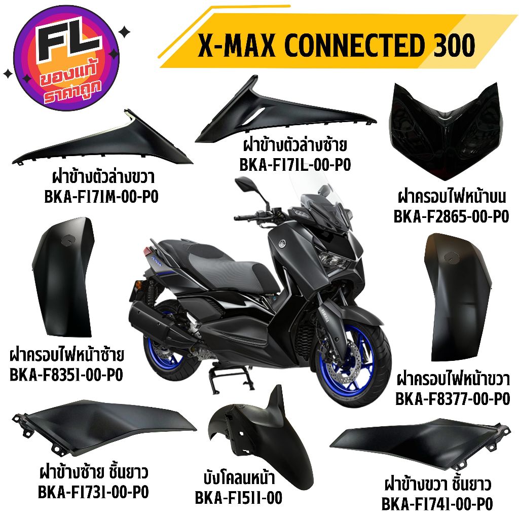 ชุดสี XMAX CONNECTED 300 ปี2023 สีดำด้าน แท้ศูนย์ ยี่ห้อ Yamaha