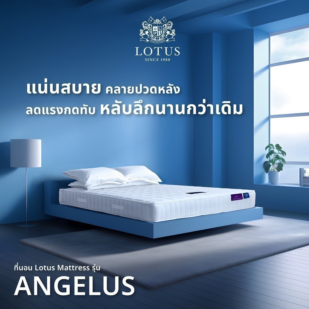 LOTUS รุ่น Angelus ที่นอนลดอาการปวดหลัง สัมผัสแน่นสบาย ส่งฟรี
