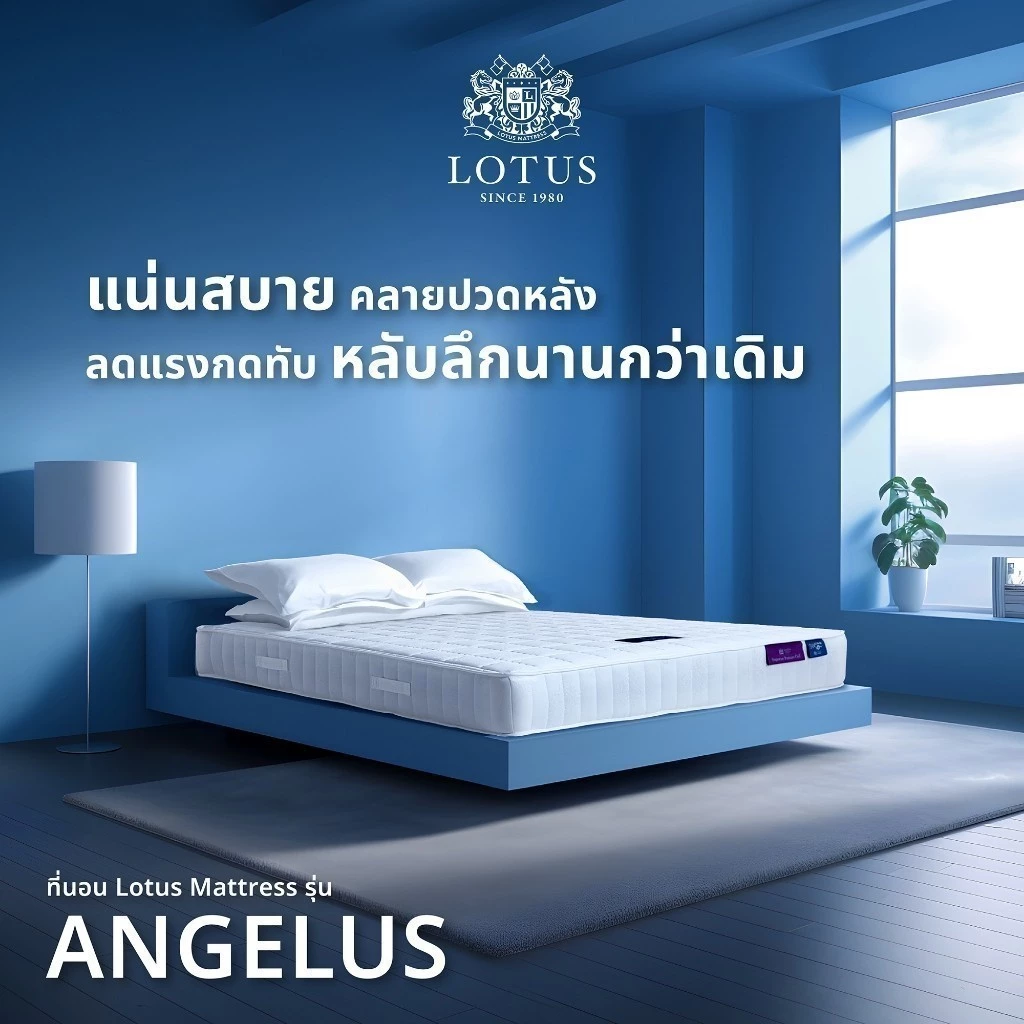 LOTUS รุ่น Angelus ที่นอนลดอาการปวดหลัง สัมผัสแน่นสบาย ส่งฟรี