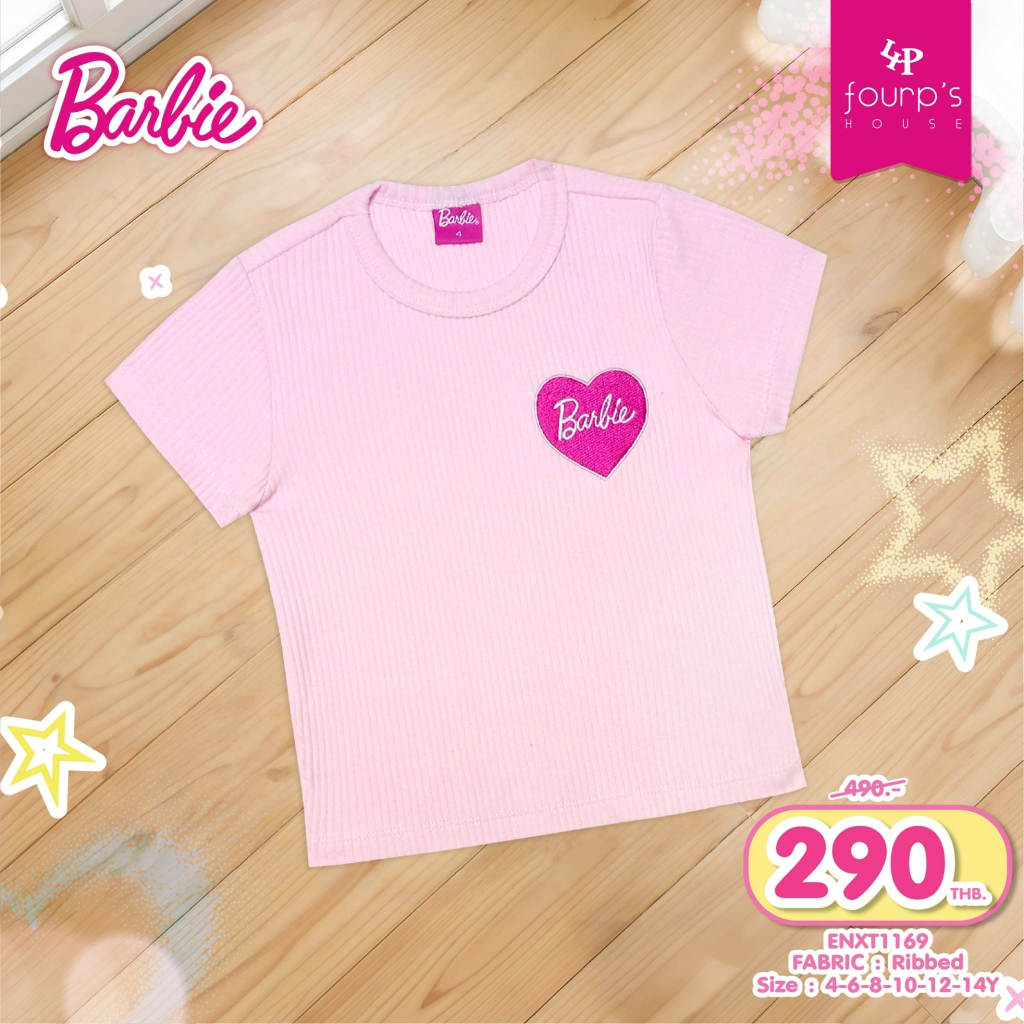 BARBIE : ENXT1169 เสื้อเด็กผู้หญิงลิขสิทธิ์แท้