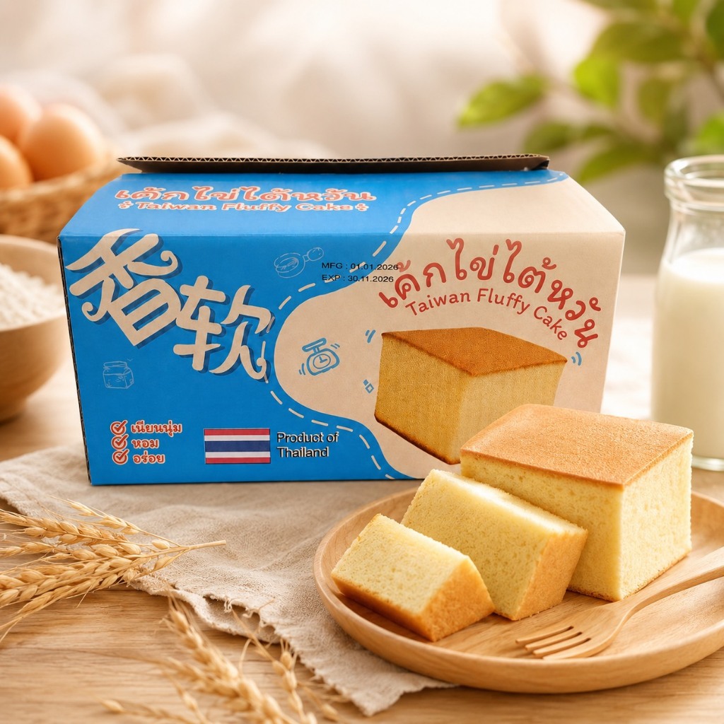 (1 ชิ้น) Richwant ริชวอนท์ เค้กไข่ไต้หวัน 120g/ชิ้น