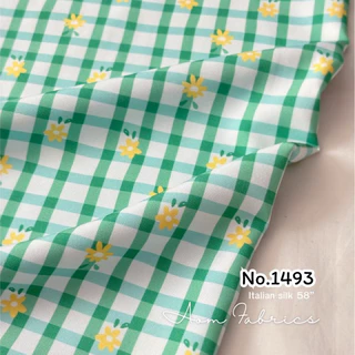 Aom Fabrics 🌷ผ้าไหมอิตาลี่เกรดA 120 แกรม รหัส 1336 , 1492-1497 หน้ากว้าง 58 นิ้ว เนื้อนุ่มลื่น ไม่บาง ลายสวยมากก