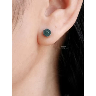 มีส่งด่วน💥 ต่างหูหิน หยกพม่า Jadeite แท้ 100% ก้านสแตนเลส งานทำมือ พร้อมส่งค่ะ