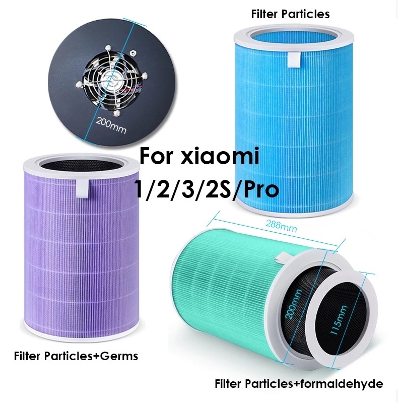 DIYเครื่องฟอกอากาศ เหมาะ Xiaomi Air 1 2 3 2S 2H 3H PRO 2C 3C Filter ปรับความเร็วลมได้ กรอง ฝุ่นกลิ่นแบคทีเรีย HEPA Air