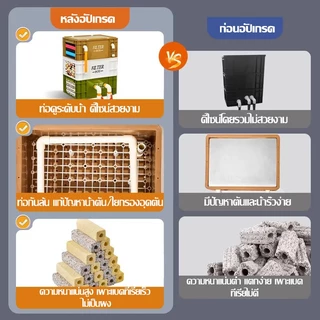 กล่องกรองน้ำตู้ปลา ระบบกรองหลายชั้น จุวัสดุกรองได้มาก ติดตั้งง่าย วัสดุแข็งแรง