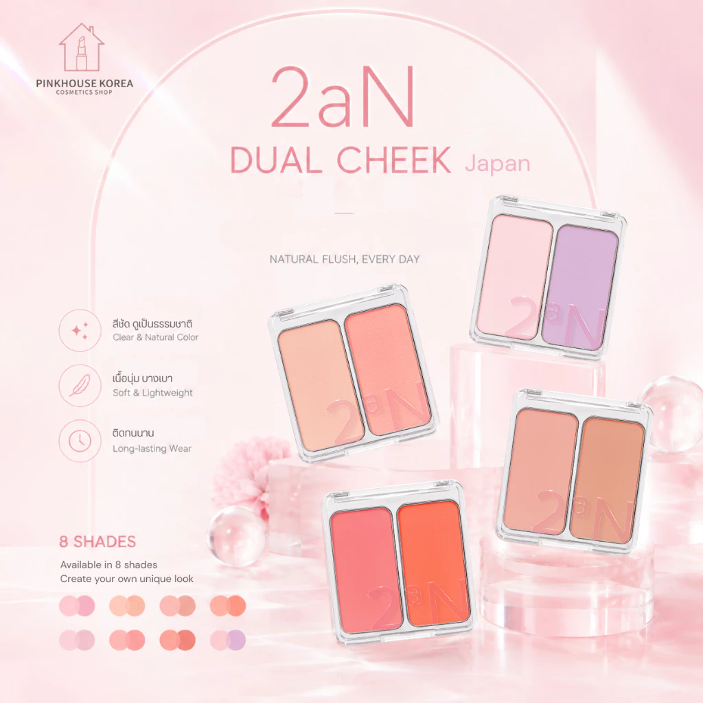 2aN Dual Cheek บลัชออนทูโทน 4.5 กรัม