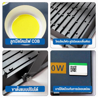 【เปลี่ยนฟรี ถ้าชำรุด】สปอตไลท์ LED แสงสีขาว 20000Wไฟสปอตไลท์กลางแจ้ง ชิปCOB การันตี แสงขาว ถูกที่สุด กันน้ำ กันฝน floodli