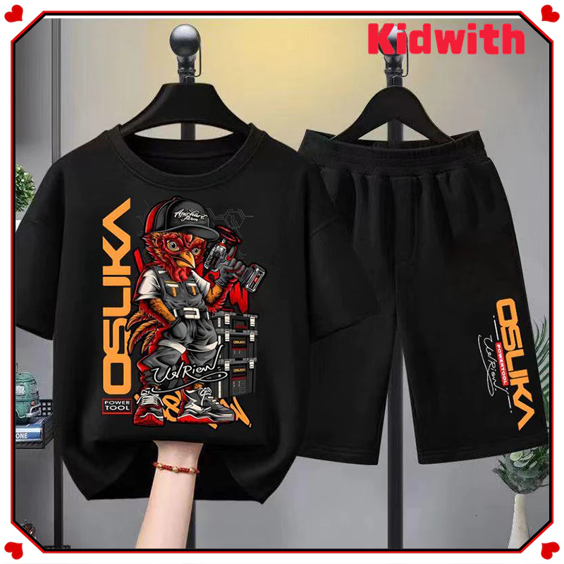 [Kidwith]ชุดเสื้อเชิ้ตแขนสั้นและกางเกงขาสั้นฟาร์มสไตล์ไทย สำหรับเด็ก COD เสื้อผ้าเด็ก ดีไซน์ทันสมัย เสื้อผ้าเด็