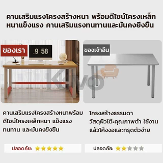 (แข็งแรง) โต๊ะ โต๊ะคอม โต๊ะทำงานสำนักงาน ขนาด 80/100/120/140 ซม. เสริมขาโต๊ะด้วยโลหะ โต๊ะคอมพิวเตอร์สำนักงานขาโต๊ะเหล็ก