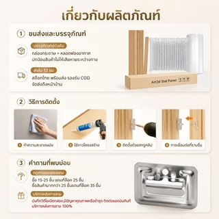 บ้านสวยไม่ต้องรื้อผนัง ระแนงไม้เทียม WPC ทนทาน แข็งแรง ไม้ระแนง กันน้ำ ยาว1/2/3m ปิดทับง่าย น้ํากันน้ํา ป้องกันปลวก