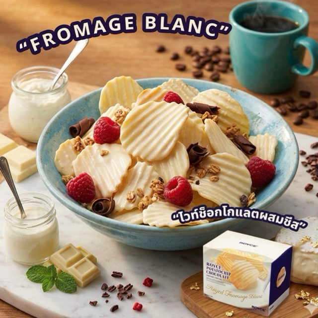 ❤️มีส่งแช่เย็นROYCE' Potatochip Chocolate Fromage Blanc โปเตโต้ชิพ ช็อกโกแลต ฟรอมาจ บลังค์