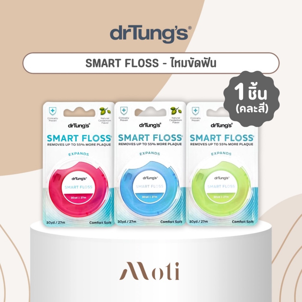DrTung's Smart Floss ไหมขัดฟัน ไม่เจ็บนิ้วมือ เข้าซอกฟันได้ง่าย ( คละสี )