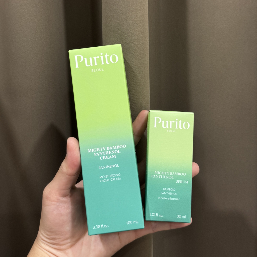✅แท้/ส่งด่วน✅✨ล๊อตใหม่มาก✨Purito Mighty Bamboo Panthenol Cream 100ml / Serum 30ml มอยเจอร์ไรเซอร์เสริมปราการผิว