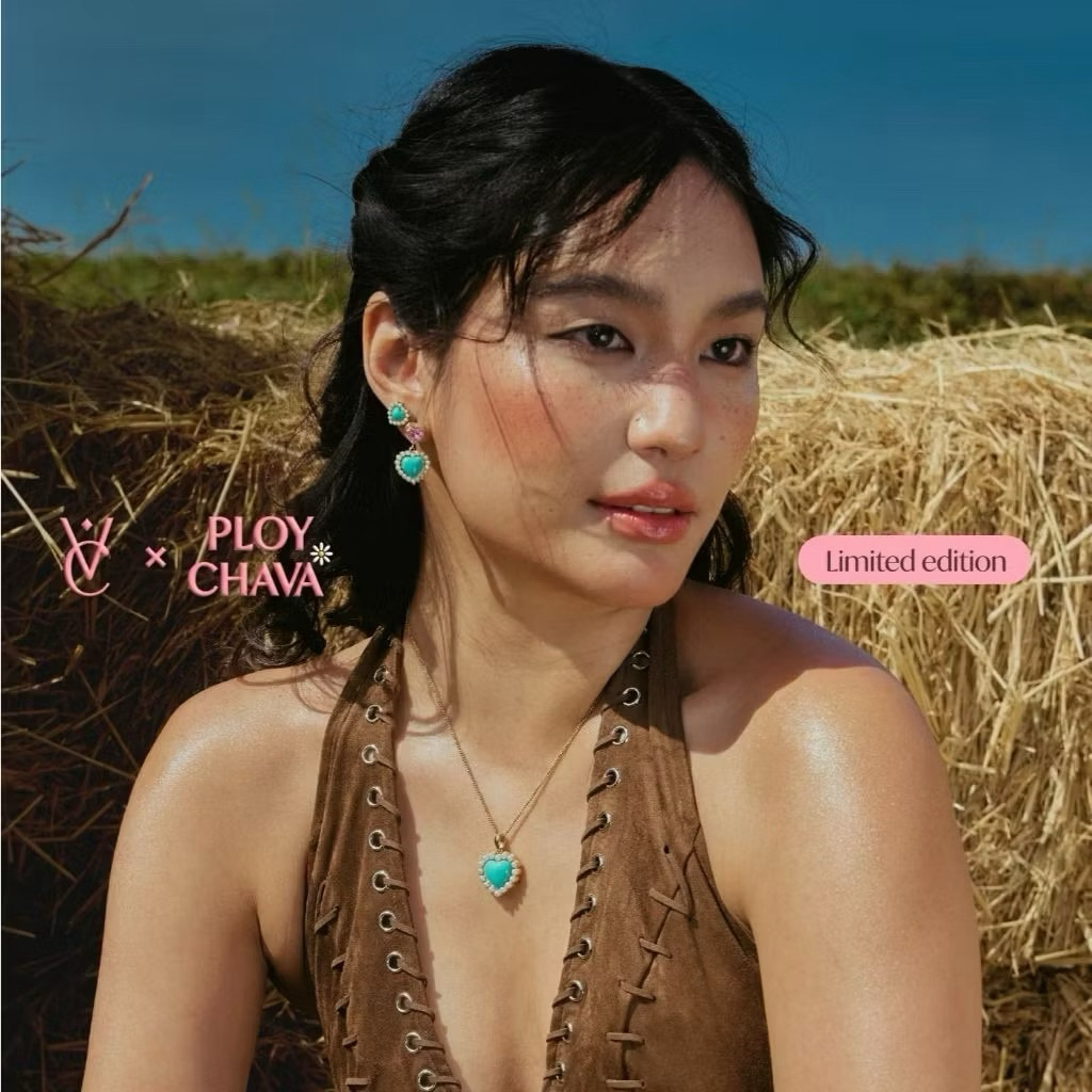 [พร้อมส่งด่วน] Valichain x ploychava Turquoise heart necklace สร้อยหัวใจฟ้า สินค้าของแท้💯%