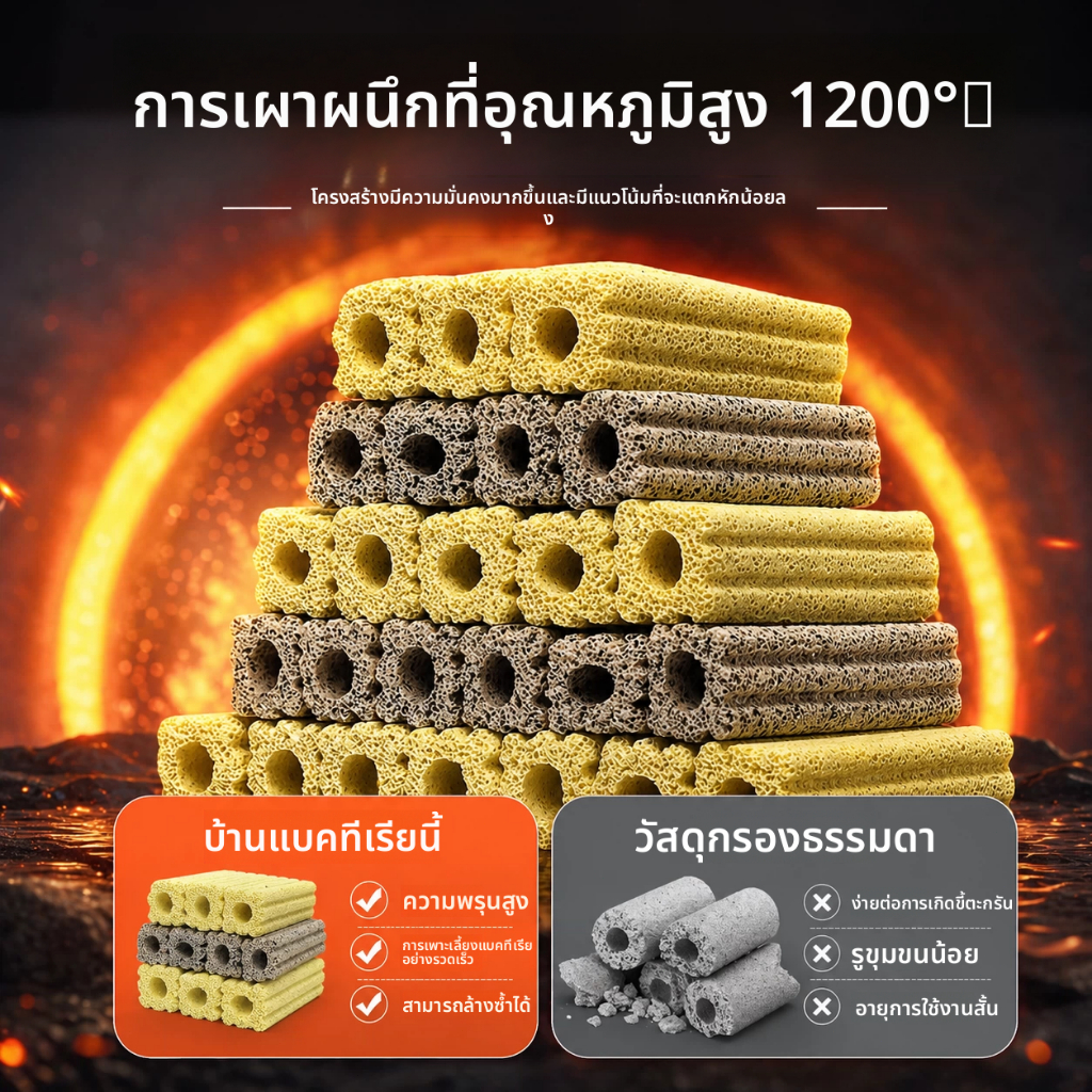 【นำเข้าเยอรมัน】 40 บ้านแบคทีเรีย ชิ้นกรองสัตว์น้ำนาโนชีวเคมีบ้านสื่อ Nitrifying Bacteria House แบคทีเรียถังปลาอุปกรณ์เสร