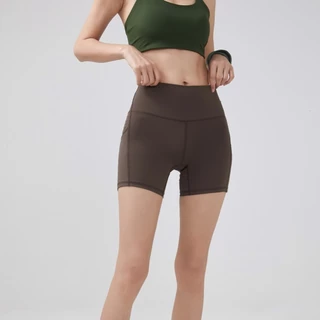 GymHub กางเกงขาสั้นออกกำลังกาย เอวสูง กระชับสัดส่วน มีกระเป๋า กางเกงเลกกิ้งขาสั้น สำหรับปั่นจักรยาน โยคะ วิ่ง