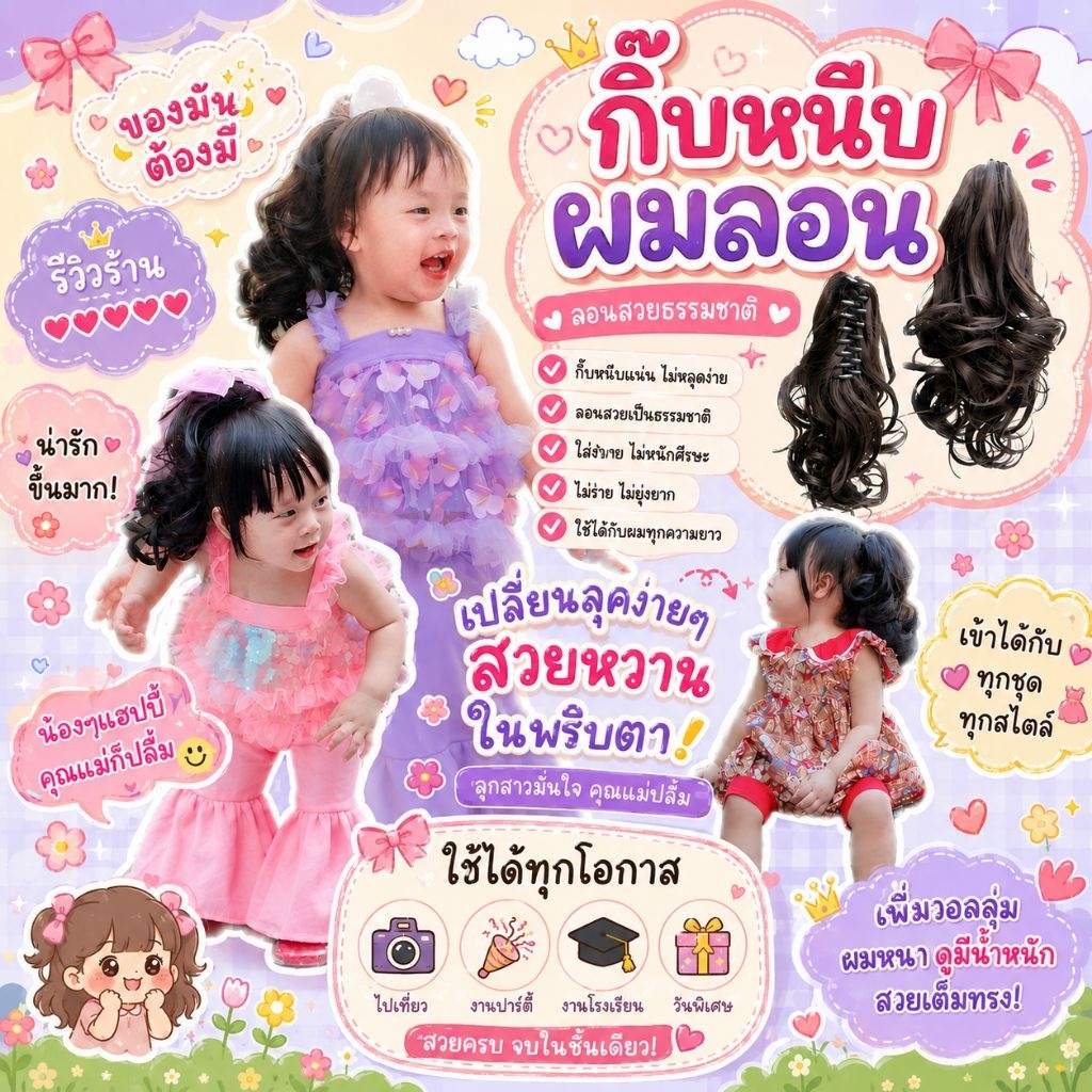 กิ๊บลอนหนา.(ราคาต่อชิ้น)